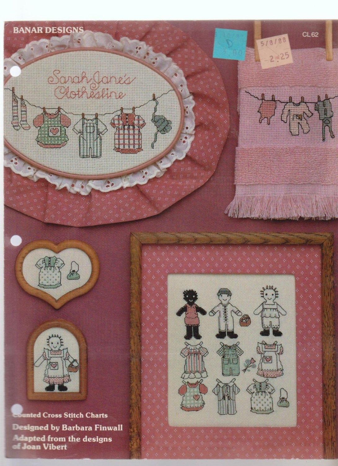 SARAH JANE'S CLOTHESLINE ** cross stitch