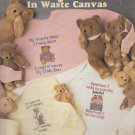 TEDDY (BEAR) TALK ** (waste canvas) CROSS STITCH