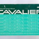 1988 Chevrolet Owner's Manual (Cavalier)