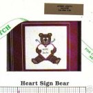 HEART SIGN BEAR IN CROSS STITCH HEART SIGN BEAR IN CROSS STITCH