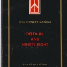 1986 DELTA 88 AND NINETY-EIGHT Owner's Manual