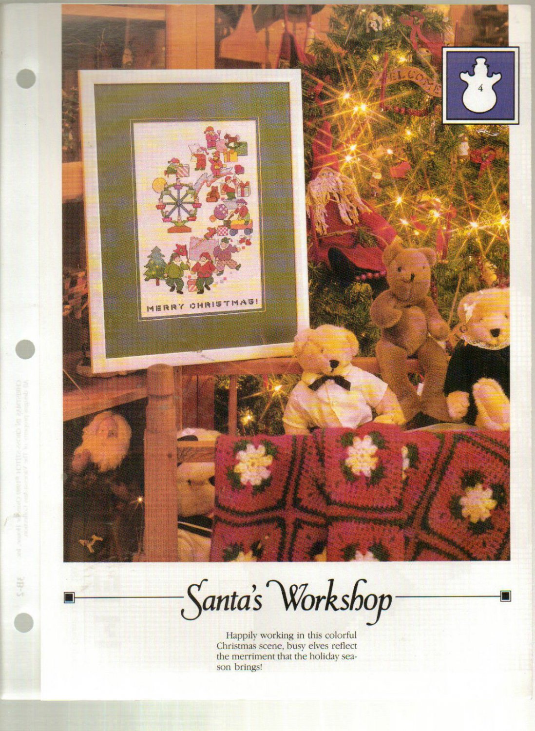 santa's workshop to cross stitch