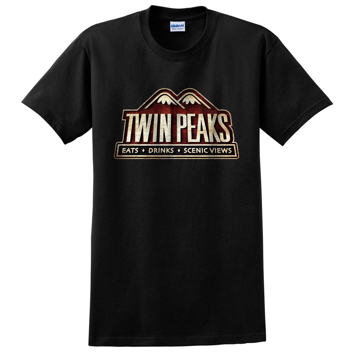 TWIN PEAKS Eats Drinks Scenic Views Black T-Shirt's