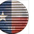 TEXAS FLAG CORRUGATED EFFECT METAL NOVELTY CIRCULAR SIGN TEXAS FLAG CORRUGATED EFFECT METAL NOVELTY CIRCULAR SIGN