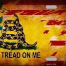 DON'T TREAD ON ME US FLAG NOVELTY METAL LICENSE PLATE