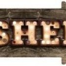 SHE SHED BULB LETTERS METAL NOVELTY ARROW SIGN WEATHER-PROOF SHE SHED BULB LETTERS METAL NOVELTY ARROW SIGN WEATHER-PROOF