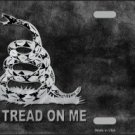 DONT TREAD ON ME BLACK NOVELTY METAL LICENSE PLATE DONT TREAD ON ME BLACK NOVELTY METAL LICENSE PLATE
