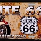 ROUTE 66 MOTHER ROAD METAL NOVELTY LICENSE PLATE