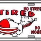 RETIRED WITH HAMMOCK METAL NOVELTY LICENSE PLATE