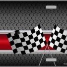CHECKERED FLAGS METAL NOVELTY LICENSE PLATE CHECKERED FLAGS METAL NOVELTY LICENSE PLATE