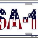 USA 1 NOVELTY METAL LICENSE PLATE