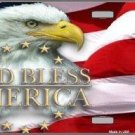 GOD BLESS AMERICA EAGLE NOVELTY METAL LICENSE PLATE GOD BLESS AMERICA EAGLE NOVELTY METAL LICENSE PLATE