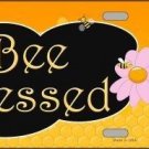 BEE BLESSED HONEY HIVE METAL NOVELTY LICENSE PLATE