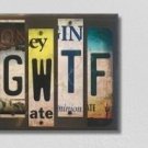 OMGWTF LICENSE PLATE STRIP METAL NOVELTY WOOD SIGN OMGWTF LICENSE PLATE STRIP METAL NOVELTY WOOD SIGN