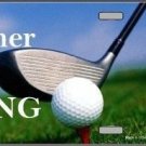 RATHER BE GOLFING METAL NOVELTY LICENSE PLATE