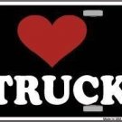 I LOVE MY TRUCK BLACK METAL NOVELTY LICENSE PLATE I LOVE MY TRUCK BLACK METAL NOVELTY LICENSE PLATE