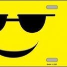 SUNGLASSES COOL SMILEY NOVELTY METAL LICENSE PLATE