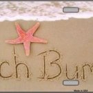 BEACH BUM NOVELTY METAL LICENSE PLATE
