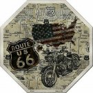 Route 66 Mother Road Vintage Metal Novelty Stop Sign Route 66 Mother Road Vintage Metal Novelty Stop Sign