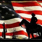 American Cowboy Novelty Metal License Plate Tag American Cowboy Novelty Metal License Plate Tag