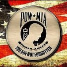 POW MIA With USA Flag Novelty Metal License Plate Tag