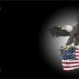 Eagle Flag Offset Metal Novelty License Plate Customize Add Text, words, quotes