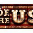 Made in the USA Bulb Letters American Flag Novelty Arrow Sign