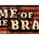 Home of the Brave Bulb Letters American Flag Novelty Arrow Sign Home of the Brave Bulb Letters American Flag Novelty Arrow Sign
