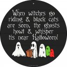 Its Near Halloween Costumes Novelty Small Metal Circular Sign Its Near Halloween Costumes Novelty Small Metal Circular Sign