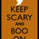 Keep Calm And Boo On Novelty Mini Metal Parking Sign