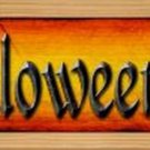Halloween town Novelty Wood Mounted Metal Small Street Sign Halloween town Novelty Wood Mounted Metal Small Street Sign