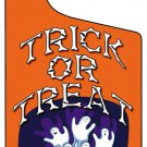 Trick Or Treat Ghost Novelty Metal Door Hanger
