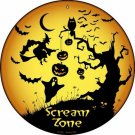 Scream Zone Novelty Small Metal Circular Sign Scream Zone Novelty Small Metal Circular Sign
