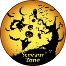 Scream Zone Novelty Metal Circular Sign