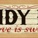 Candy Bar Novelty Wood Mounted Metal Small Street Sign Candy Bar Novelty Wood Mounted Metal Small Street Sign