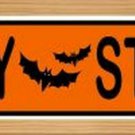 Scary Street Novelty Wood Mounted Small Metal Street Sign Scary Street Novelty Wood Mounted Small Metal Street Sign