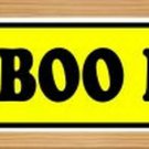Boo Bees Novelty Wood Mounted Small Metal Street Sign