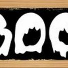 Boo Novelty Wood Mounted Metal Small Street Sign