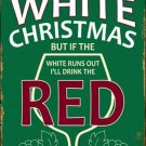 White Christmas Novelty Metal Large Parking Sign