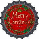 Merry Christmas Novelty Metal Bottle Cap 12 Inch Sign Merry Christmas Novelty Metal Bottle Cap 12 Inch Sign