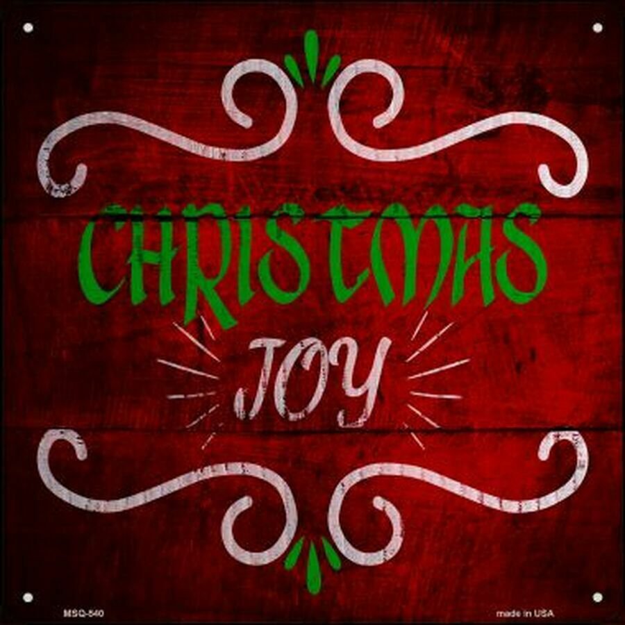 Christmas Joy Novelty Mini Metal Square Sign