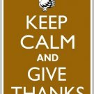 Keep Calm And Give Thanks Novelty Mini Metal Parking Sign Keep Calm And Give Thanks Novelty Mini Metal Parking Sign