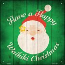 Waikiki Christmas Novelty Mini Metal Square Sign Waikiki Christmas Novelty Mini Metal Square Sign
