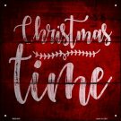Christmas Time Novelty Mini Metal Square Sign Christmas Time Novelty Mini Metal Square Sign