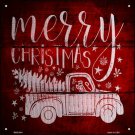 Merry Christmas Novelty Mini Metal Square Sign Merry Christmas Novelty Mini Metal Square Sign