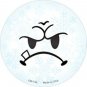 Mean Face Snowflake Novelty Metal Mini Circle Magnet
