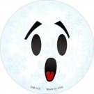 Surprise Face Snowflake Novelty Metal Mini Circle Magnet