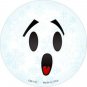 Surprise Face Snowflake Novelty Metal Mini Circle Magnet