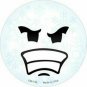 Angry Face Snowflake Novelty Metal Mini Circle Magnet