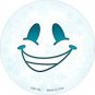 Smile Face Snowflake Novelty Metal Mini Circle Magnet